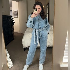 Mango denim jumpsuit